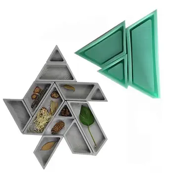 

1pcs Concrete Garden Pot mold Combined flowerpot mold Triangle Geo Cement DIY Handmade planter Vase silicone mold