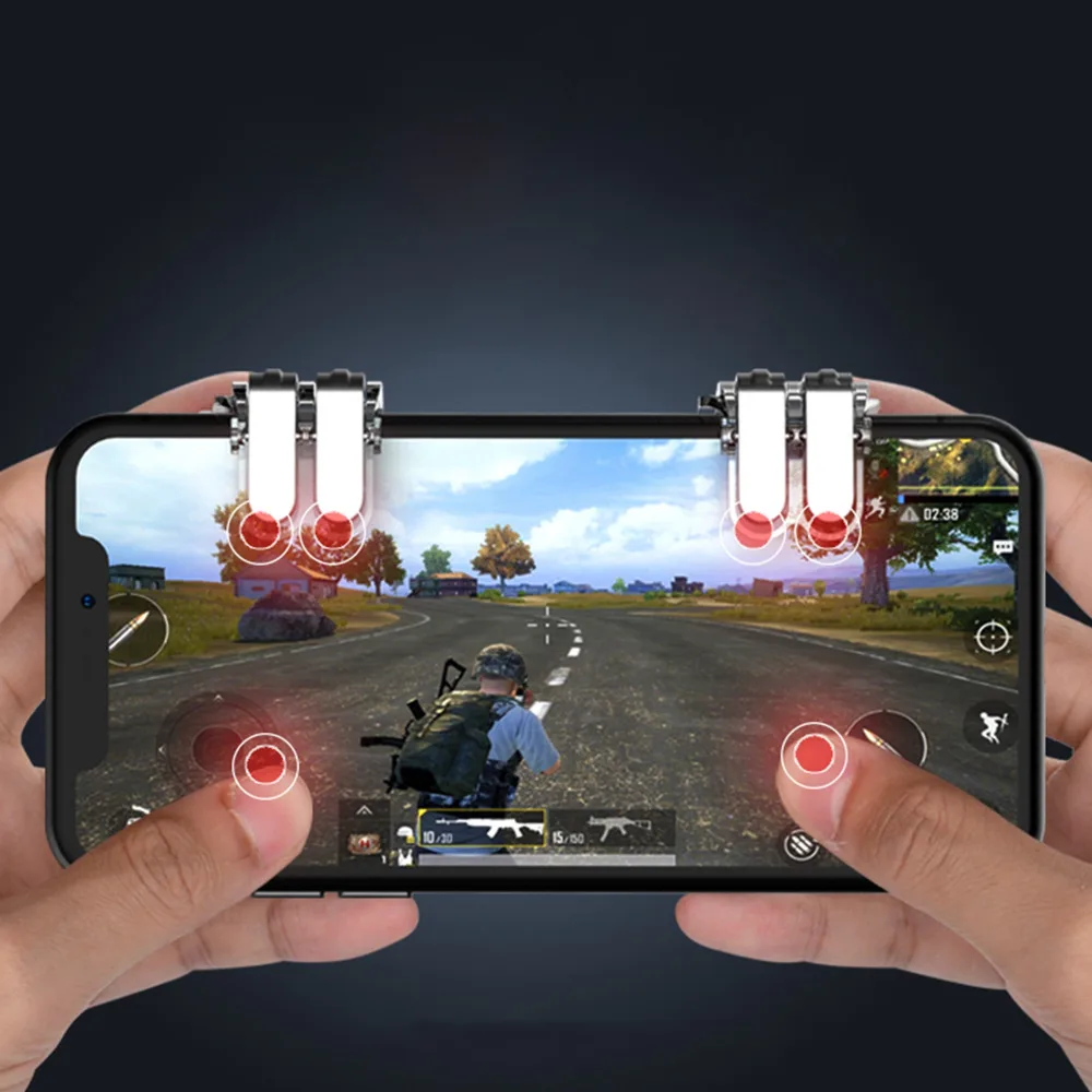 50pair W6 new concept six-finger linkage for PUBG Mobile Game Fire Button phone Gaming Trigger L1 R