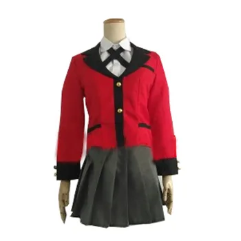 

2017 Jabami Yumeko Cosplay Costume Kakegurui Anime Costumes Japanese High School Uniform Compulsive Gambler Cosplay Costume