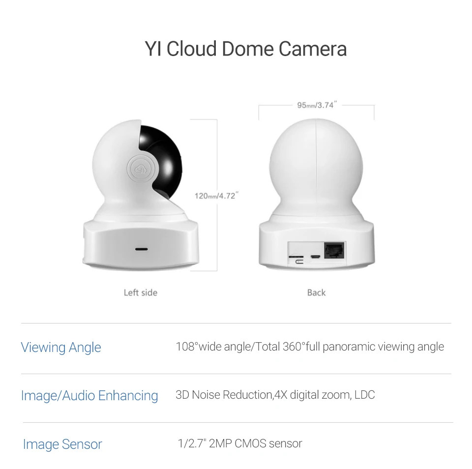 YI облако купол Камера 1080P Беспроводной IP камера безопасности IP Cam WI-FI Видеоняни и радионяни Ночное видение 2-полосная аудио-международная версия облако