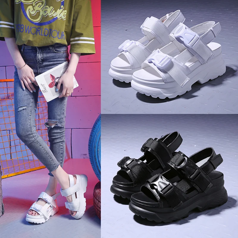 Summer Women Sandals 7 High Heels Chunky Sandals Woman Increase Casual Shoes Platform Wedges Slippers Slides Ladies Creepers Summer Women Sandals 7 High Heels Chunky Sandals Woman Increase Casual Shoes Platform Wedges Slippers Slides Ladies Creepers