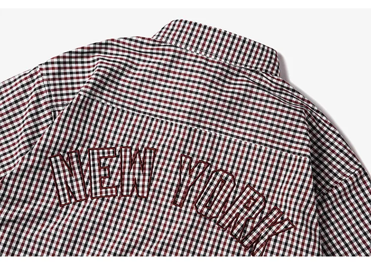 Aolamegs Plaid Shirt Men High Street Style Oversize Shirts 2017 Spring Summer New Hip Hop Harajuku Short Sleeve Shirts Camisa (9)