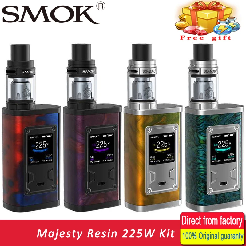 Новые акции! Электронная сигарета оригинал SMOK Majesty Смола издание комплект 225 Вт Vape