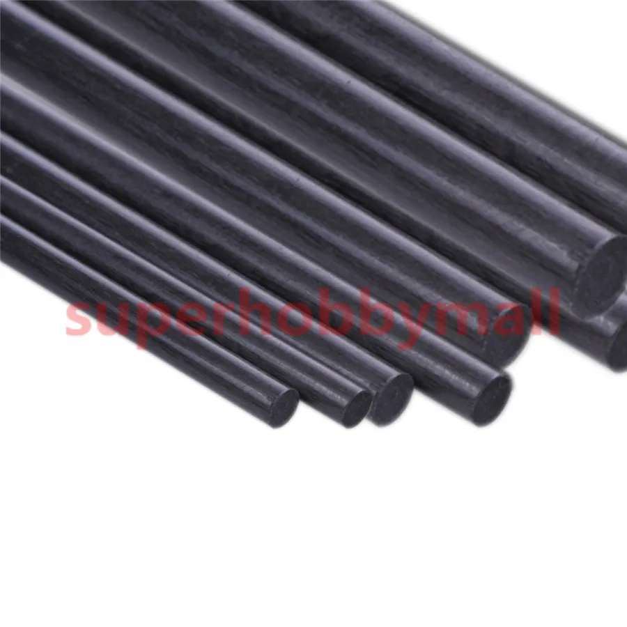 1pc 9.5 mm Diameter x 500mm Carbon Fiber Rods For RC Airplane High