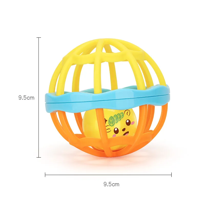 Кукла младенца игрушка для малышей yizhi ручной захват мяч бусина зуб резиновое кольцо колокольчик мягкий резиновый шарик