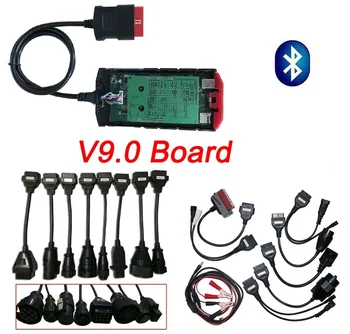 

VD TCS CDP PLUS V9.0 PCB+Full 8pcs car cables&a set truck cables 2015.R3 software with Bluetooth for cars trucks diagnostic tool
