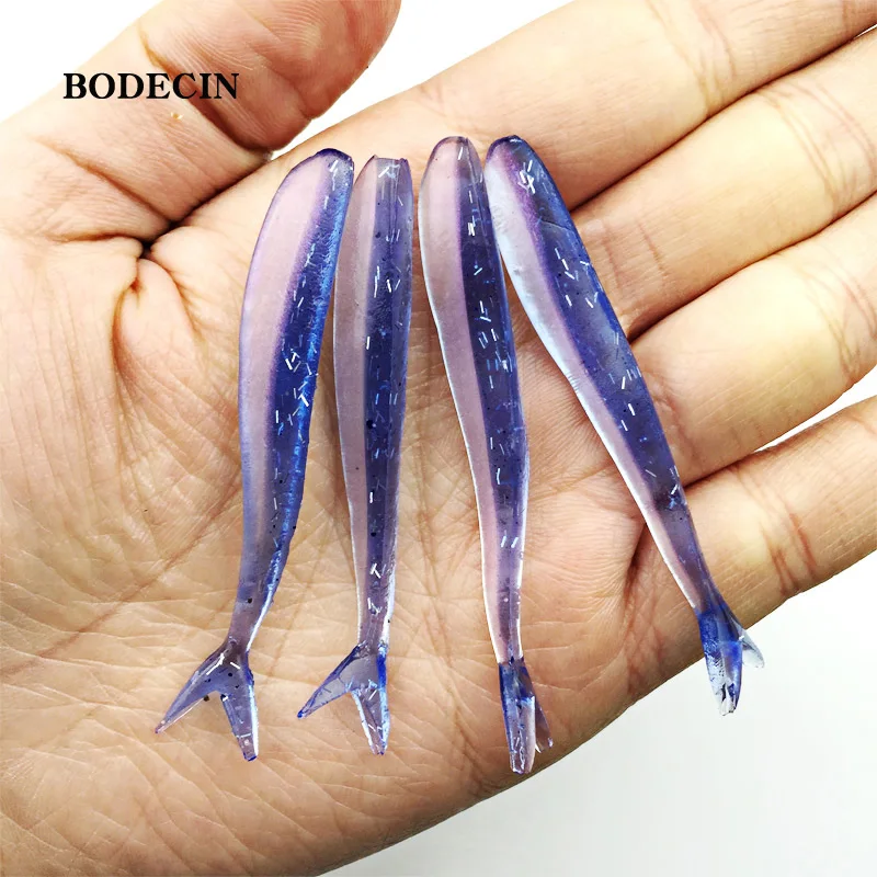 12pcs Fishing Lure Tiddler Baits Lures Double Forked Tail Soft Silicone Lure Fish Tackle Shad Pesca Plastic Swimbaits 63mm 1 (4)
