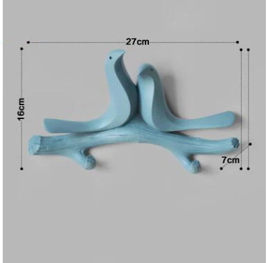 Европейский декоративный крючок для птиц из смолы, настенный крючок, украшение для крыльца, двери, пальто, крючок, держатель для ключей, вешалка для сумок, настенная наклейка, украшение для росписи