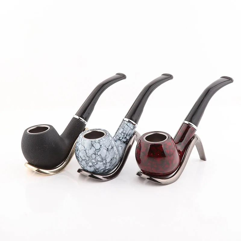 

Durable Wooden Smoking Pipe Holder Pipes for Smoking Tobacco Cigar Pipes Accessories Resin pipe for men BD60C