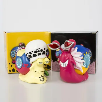 

Anime ONE PIECE Den Den Mushi Communication Snails Password Telephone Insect PVC Luffy Action Figure Model box-packed Toy