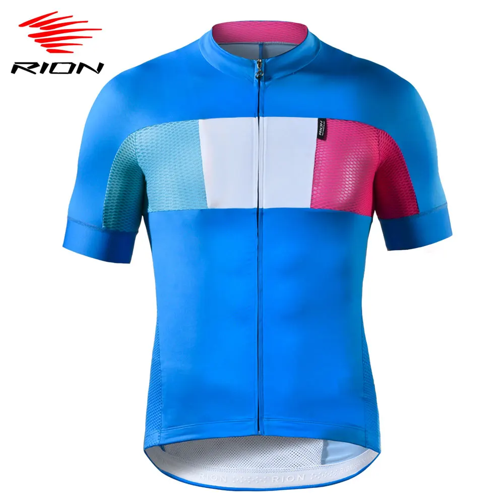 

RION Men's Cycling Jersey 2020 Summer Short Sleeve Breathable Pro-Team Bicycle Cycling Shirt Downhill MTB Road Bike Jersey