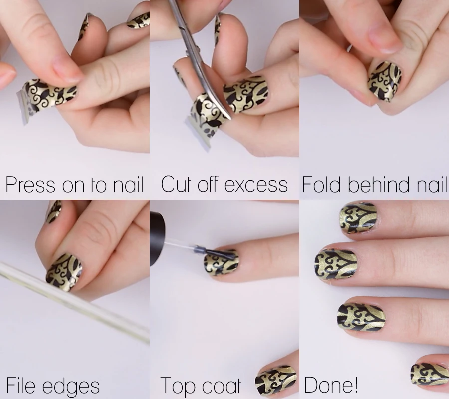 14Tips/Sheet Nail Wraps Van Gogh's Sky Nail Art Decals DIY Beauty Manicure Decoration Stickers Nail Tattoo 4
