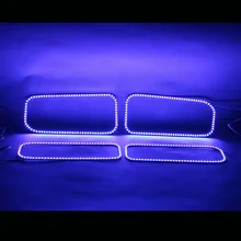 RGB ангельские глазки многоцветный светодиодный кольцевой Поворотная фара DRL Автомобильная фара Задний фонарь ангельские глазки для Ford F-250