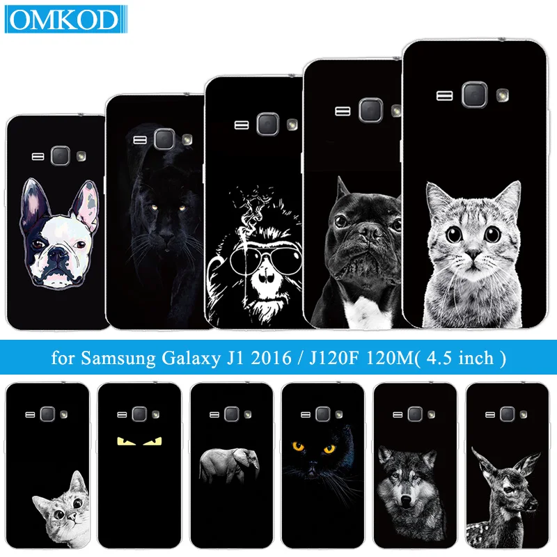 

For SM-J1 J120 J120F J1 SM-J120F LTE Soft Gel Protective Phone Cases for Samsung Galaxy J1 2016 Back Black Matte Gloomy Cover