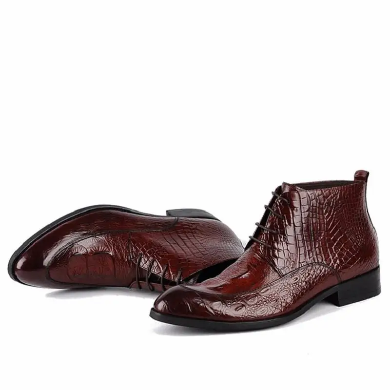 Cuero Genuino Mycoron Vestido vino Masculina Hombre Moda Zapatos Botas Tinto Encaje De Bota Transpirables Casuales Negro Lujo Formal Acogedor xYS4HSqwp