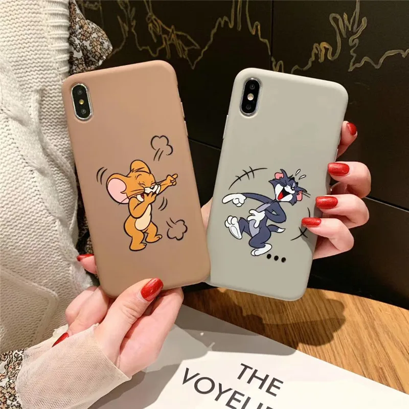 

Cute Cartoon funny TOM JERRY Phone Case For huawei P30 P20 PRO P10 mate 20 nova 4 3s honor 9 10 matte silicon Soft shell Cover