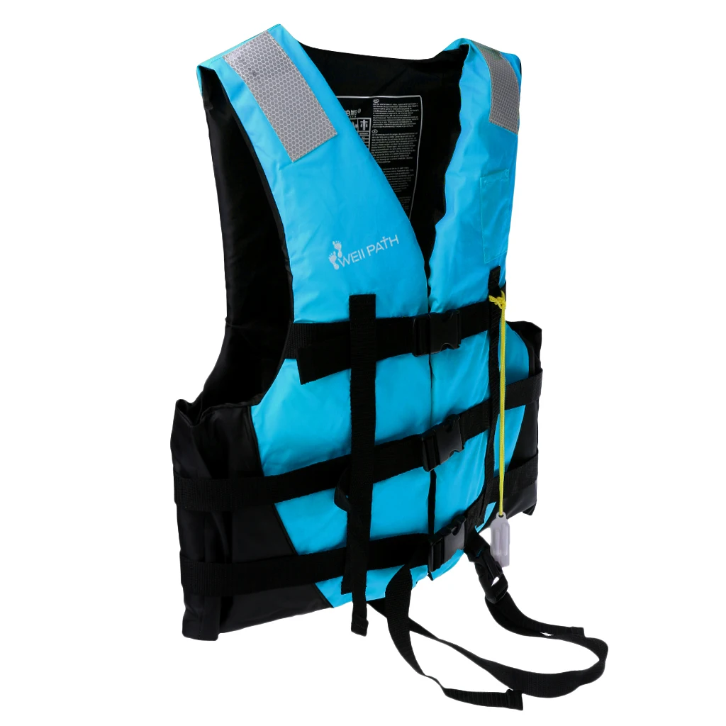 Unisex High Visible Life Jacket Safety Vest with Whistle for Kayak Canoe Boat Swimming Fishing Vest Buoyancy Aid Men Women Kids 