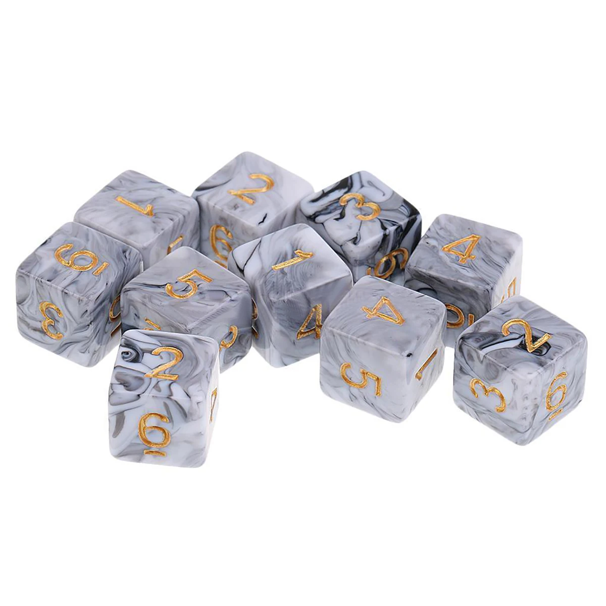 Hot Sale 10pc/Set D6 Sided Acrylic Dice Set Polyhedral Die For Dungeons and Dragons Game Funny Entertainment Table Outdoor Dice