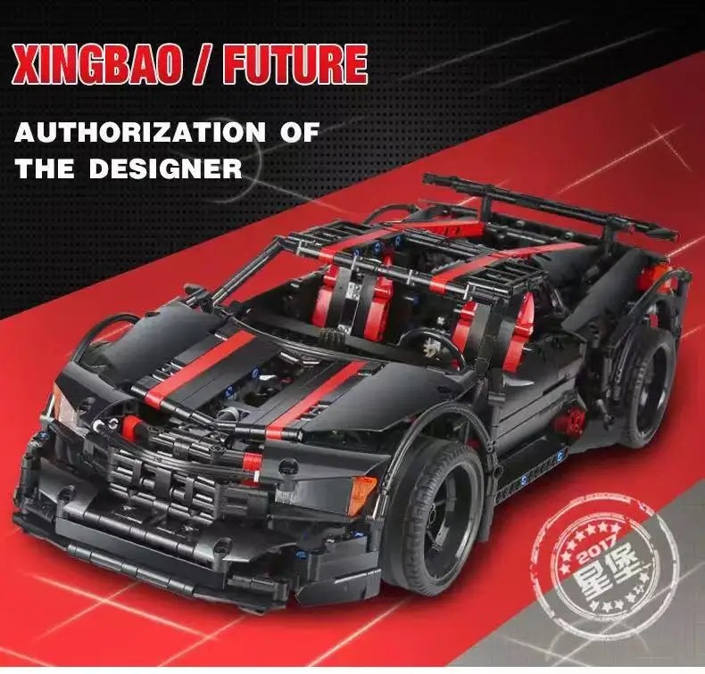 XingBao 07003 создатели MOC TECHNIC Car Series Assassin X19 строительные блоки игрушки подарки модель игрушки 1814 шт