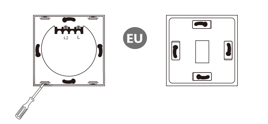 Умный сенсорный выключатель Vrey EU, настенный выключатель с дистанционным управлением, AC110V-220V светильник, Хрустальная панель из закаленного стекла и 1-3 комплекта