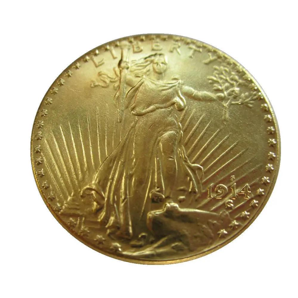 Дата 1911 1913 1913-D 1913-S 1914 1914-D 1914-S 1915 США$20 Saint Gaudens копия монет - Цвет: 1914-S