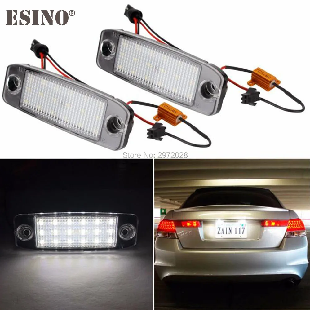 СВЕТОДИОДНЫЙ Автомобильный номерной знак 2 шт. без ошибок CANBUS OBC 18 SMD для Hyundai Terracan