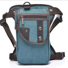 Мужская Холщовая Сумка с заниженной талией, поясная сумка, пояс бедра ягодицы, военная мотоциклетная сумка для верховой езды, Повседневная сумка через плечо