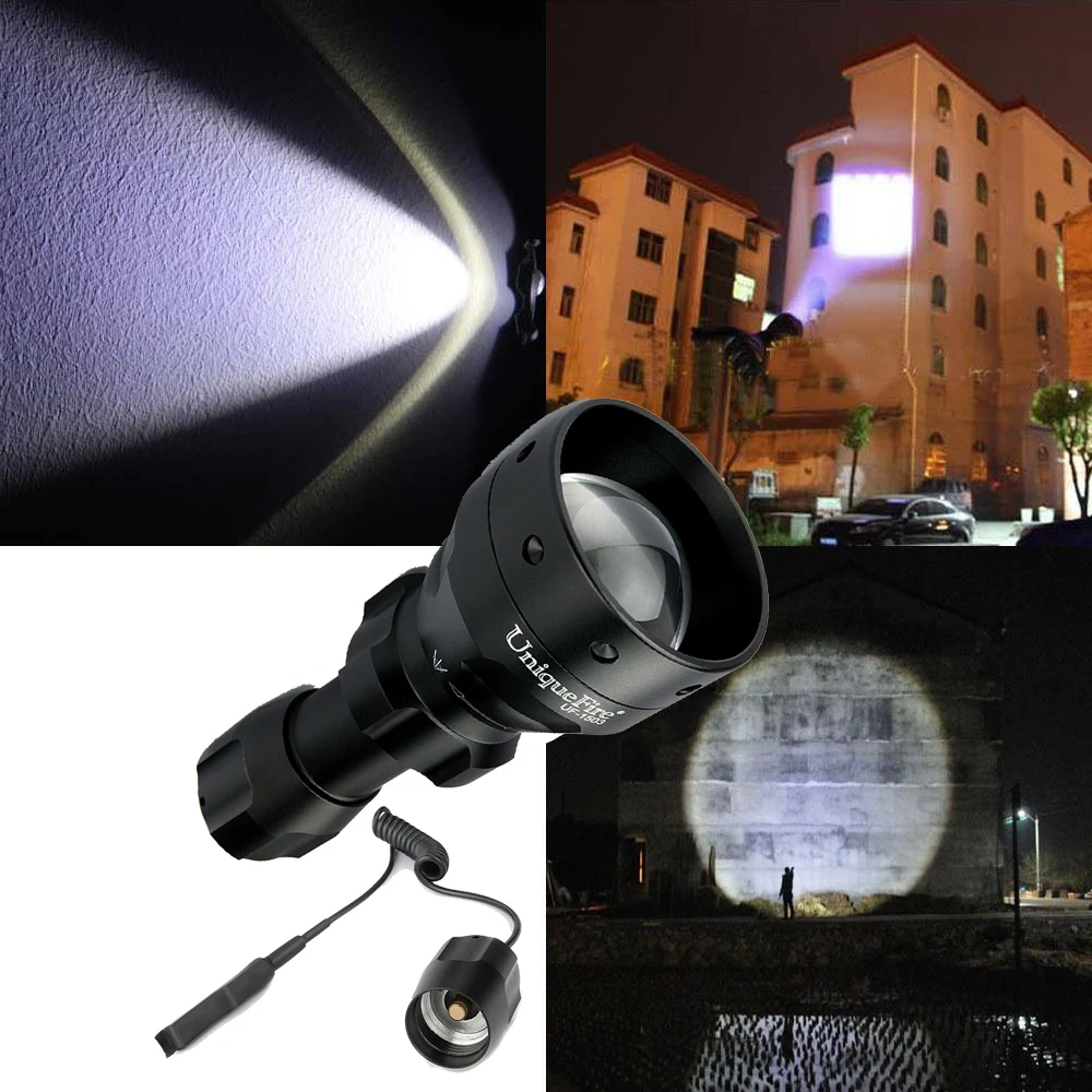UniqueFire перезаряжаемый светодиодный фонарик 1503 XM L2 1200LM Zoom 5 режимов водостойкий 18650