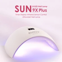 SUNUV SUN9x Plus 36 Вт для УФ-геля светодиодный Гель-лак для ногтей машина инфракрасный датчик таймер набор лампа для ногтей УФ лампа Сушилка для ногтей