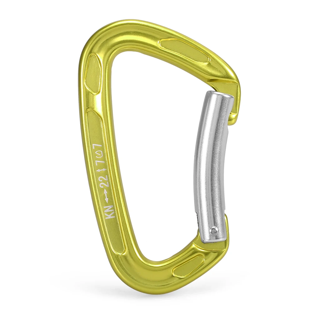 22KN / 24KN Climbing Canyoning Backpacking Hammocks Key Nose Carabiner Straight/Bent Gate Carabiner Non-locking Gate Carabiner