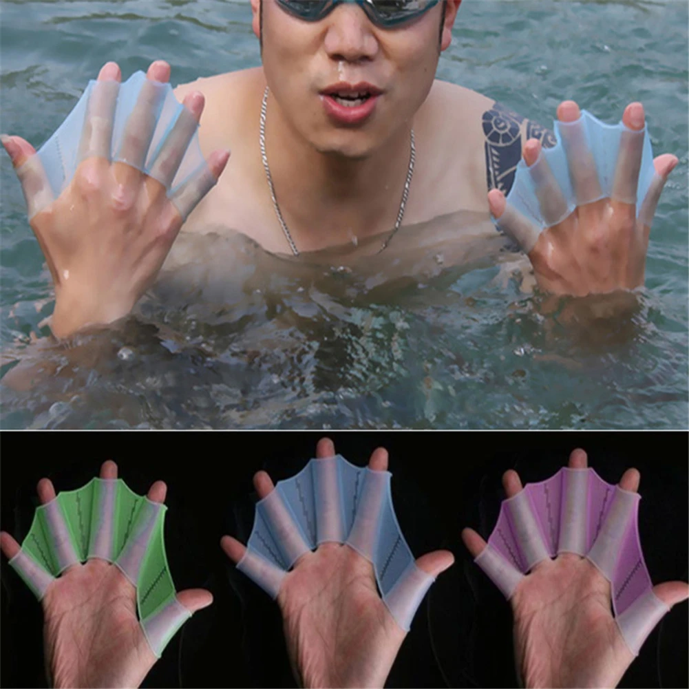 Силиконовые Ручные Ласты Плавание ming перчатки ласты для плавания Ручные Ласты Плавание ладони палец перепончатые перчатки