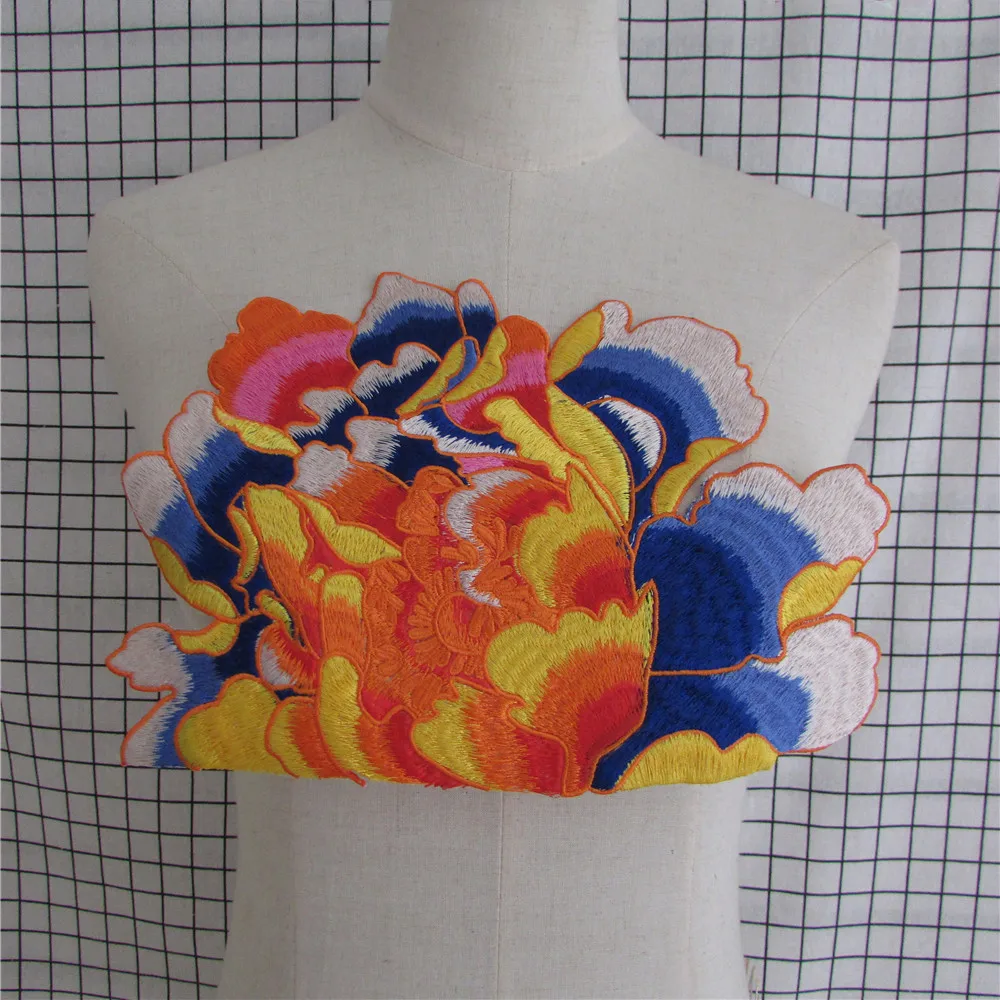 

1pcs sale Fabric Embroidered Venise Lace Neckline Collar Embellishment Sewing Applique Blouse Trims Sewing Supplies For Pick