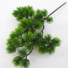 Искусственная сосновая ветка имитация зеленого растения искусственная сосна игла для дома Гостиная Кабинет балкон украшения сада