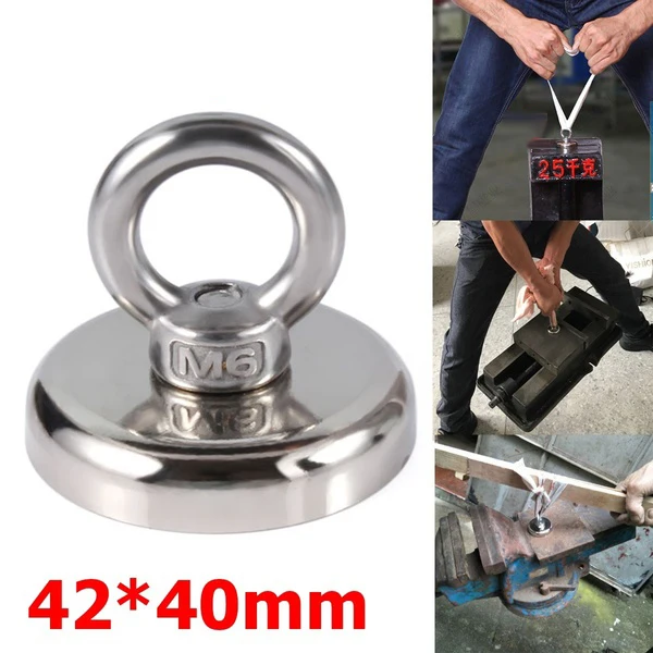 

M6 Strong Neodymium Detector Eyebolt Ring Magnet D42X40Mm Salvage Hunting