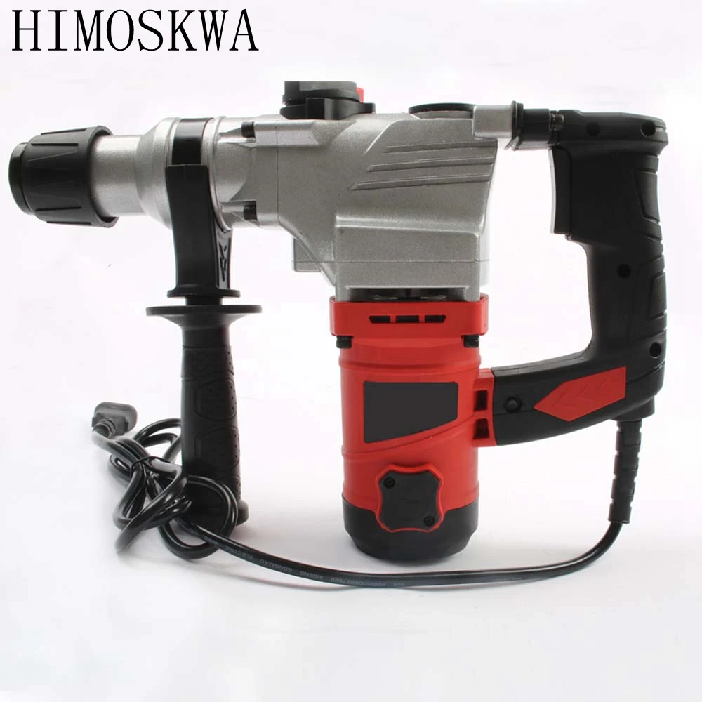HIMOSKWA 220v 1200w Multifunctional electric hammer dual purpose electric Pickaxe industrial grade Impact Drill electric tool
