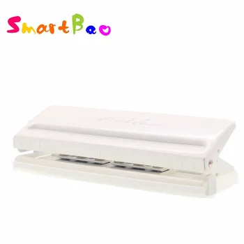 

6-Hole Punch for Planners DIY Loose-Leaf Metal Hole Puncher Adjustable Paper Punch; White; 6 Sheet Capacity; Perfurador de Papel