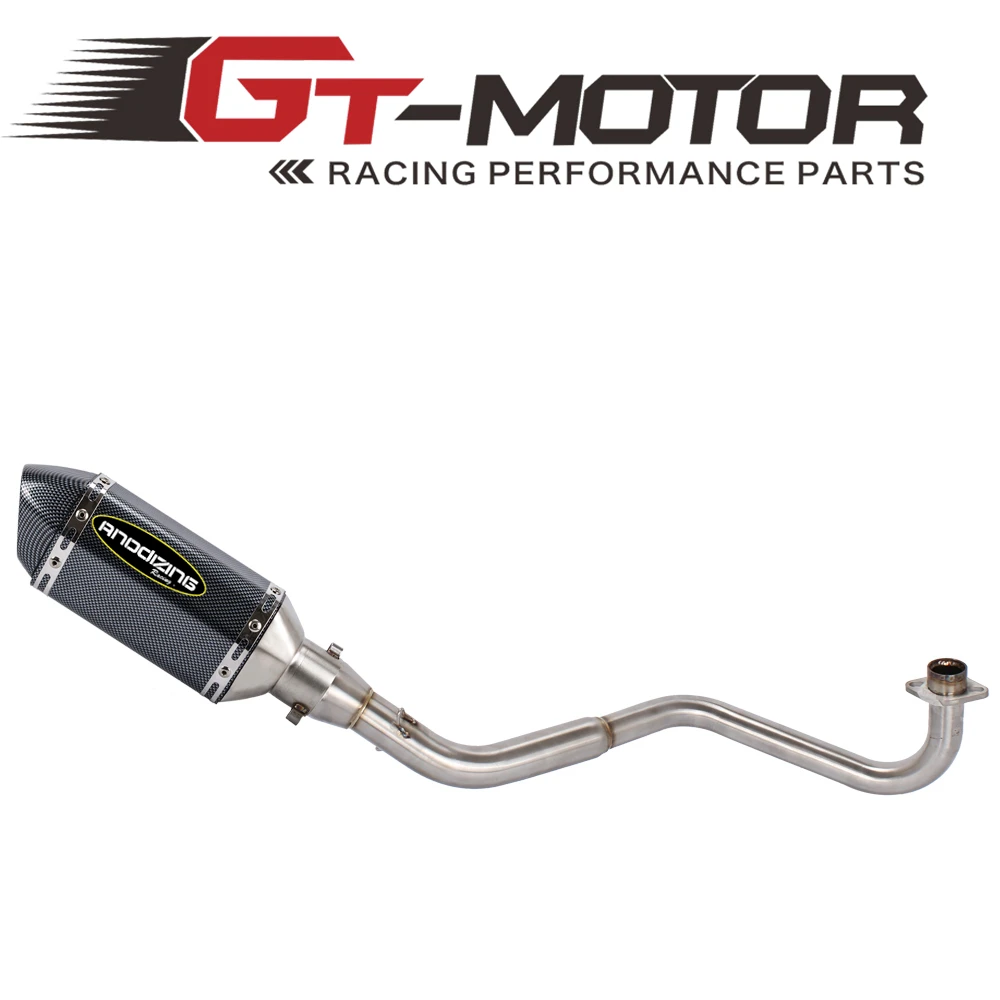 GT Motor - MSX 125 Full Exhaust System Motorcycle Muffler Front Link Pipe Slip On With DB Killer For HONDA MSX125 2013-2018 GT Motor - MSX 125 Full Exhaust System Motorcycle Muffler Front Link Pipe Slip On With DB Killer For HONDA MSX125 2013-2018