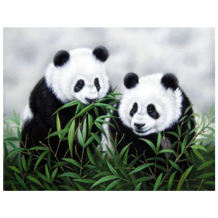 

Full Square Round Diamond Painting Panda and Bamboo Daimond Embroidery Animal Diy 5D Mosaic Rhinestone Home Decor