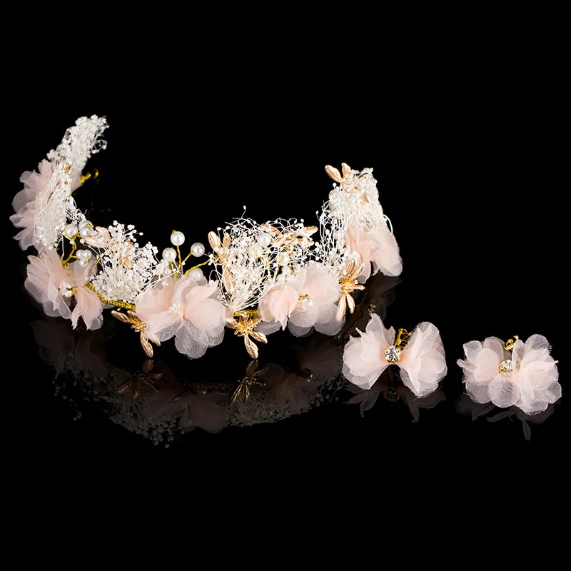 

Mingli Tengda Fashion Elegant Wedding Headwear Perfect Wedding Flowers Bride Headband Wedding Accessories for Hair tocado novia