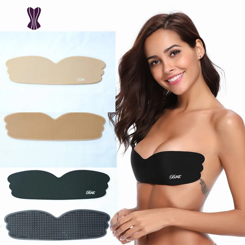 

Women's Reusable Invisible Sexy Push up Strapless Bra Adhesive Waterproof Backless Lift Strapless Bra 9005#
