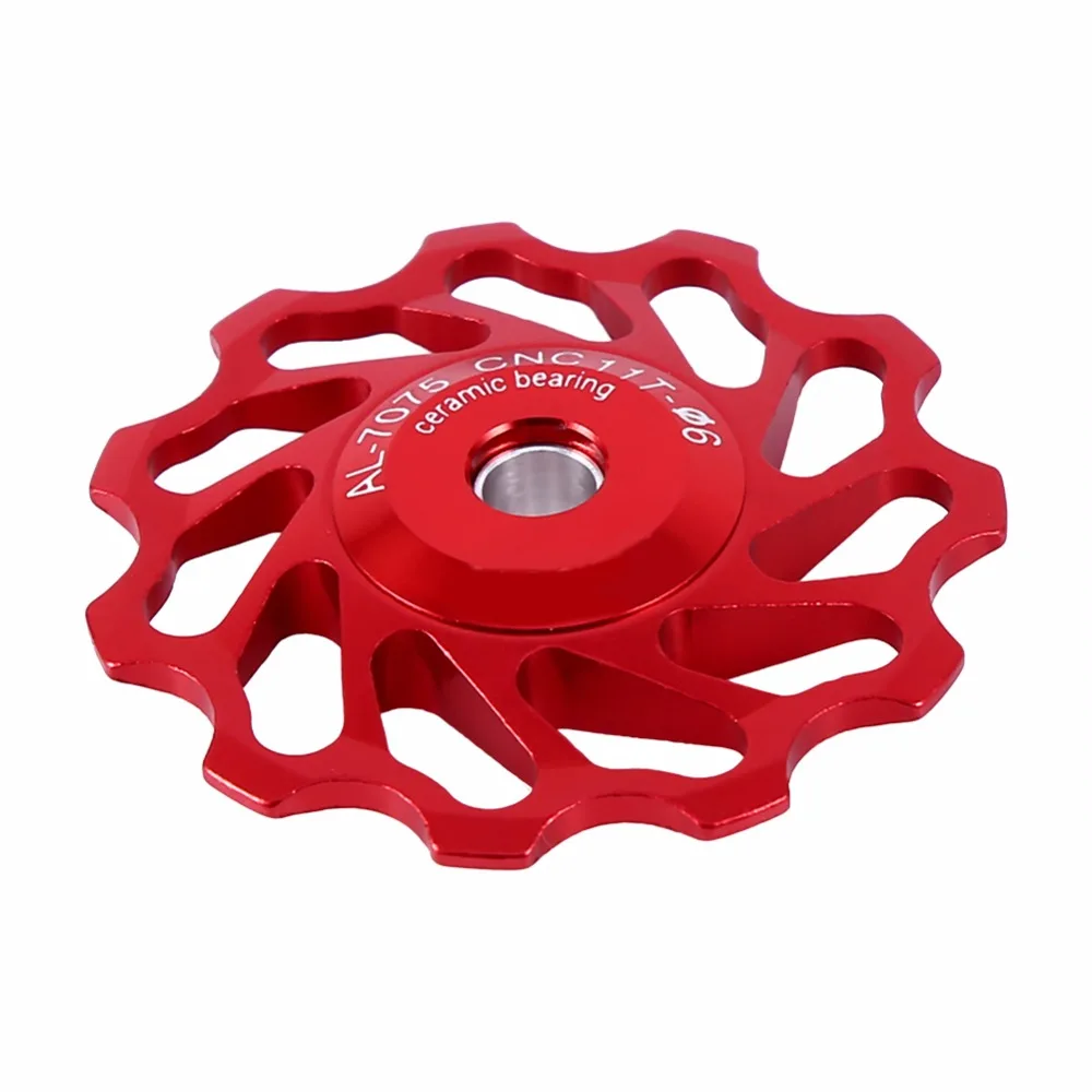 2pcs Bicycle Rear Derailleur Jockey Wheel Ceramic bearing Pulley CNC
