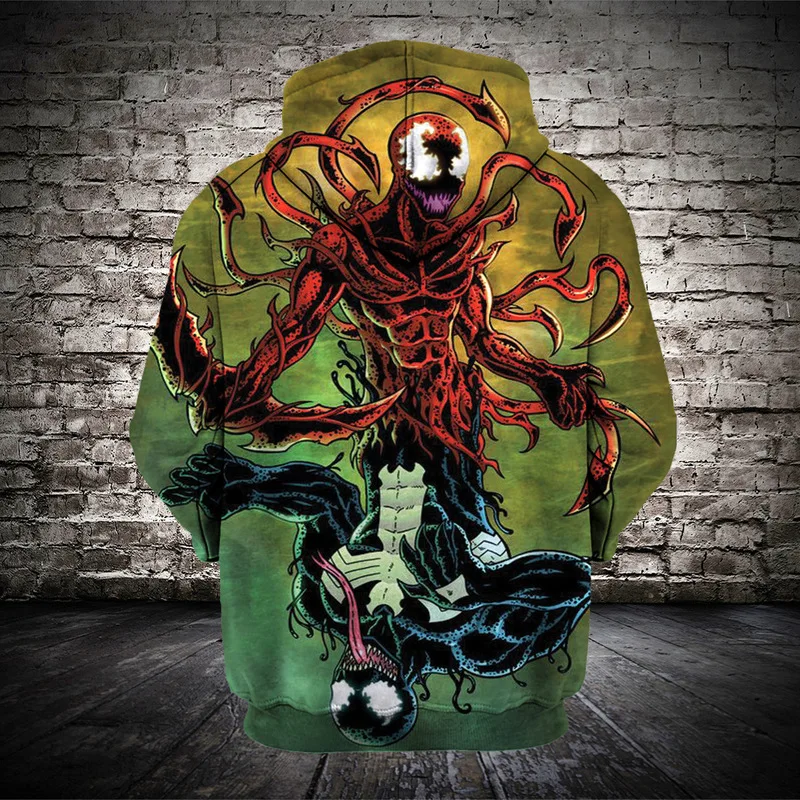 Fans Wear Venom Cosplay Men Hoodie 2018 Long Sleeve Sweatshirt Costume for Marvel Movie Fans