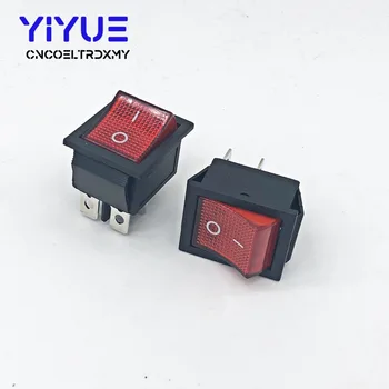 

2pcs/lot RED 31x25mm with LED light 4PIN ON/OFF Boat Rocker Switch 16A 250VAC/20A 125VAC