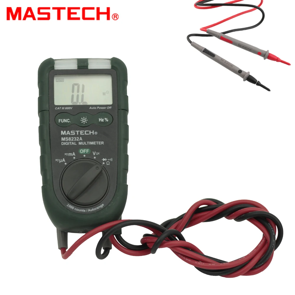 Mastech Ms8232a 4" Mini Auto Range Digital Multimeter Dmm Ammeter