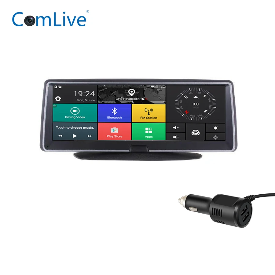 Camlive V70 360 градусов Поворот 4G dash камера двойная gps navi HD1080P Автомобильный