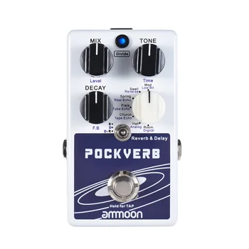 

ammoon POCKVERB Reverb & Delay Guitar Effect Pedal 7 Reverb Effects + 7 Delay Effects With Tap Tempo Function True Bypass