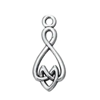 

10pcs Charms Irish Knot 10.5x24.9mm Antique Silver Color Pendant Irish Knot Charms For Jewelry Making Jewelry Findings