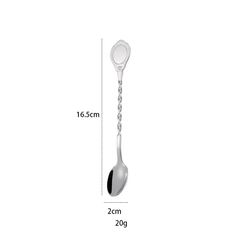 Iced tea cocktail dtirring spoon creative  spiral coffee spoon bar mixing spoon long handle spoon 7