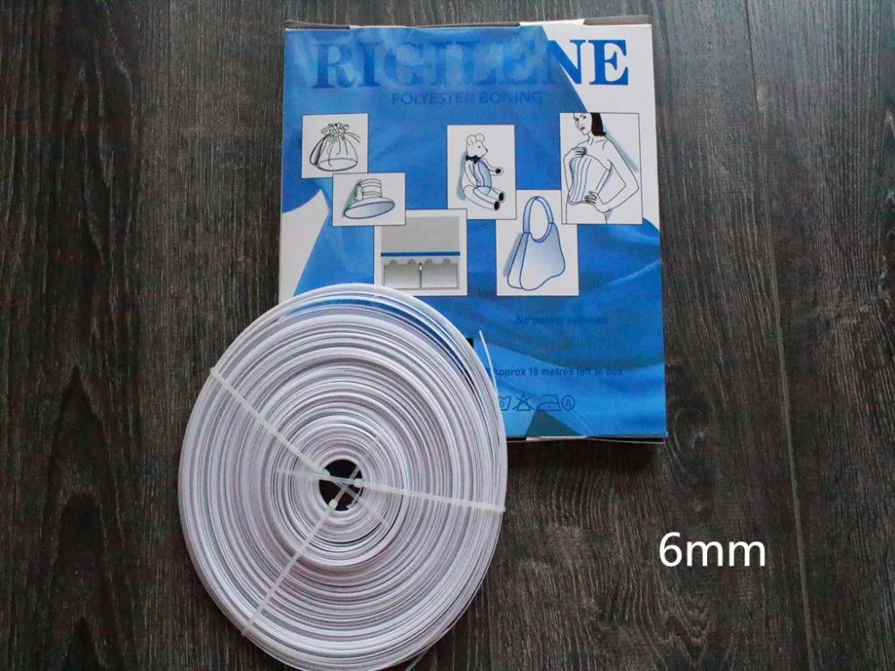 5-yds-white-Rigilene-Polyester-Bone-Boning-For-Nursing-Cover-1-4-6mm-petticoat-Sewing-Supplies