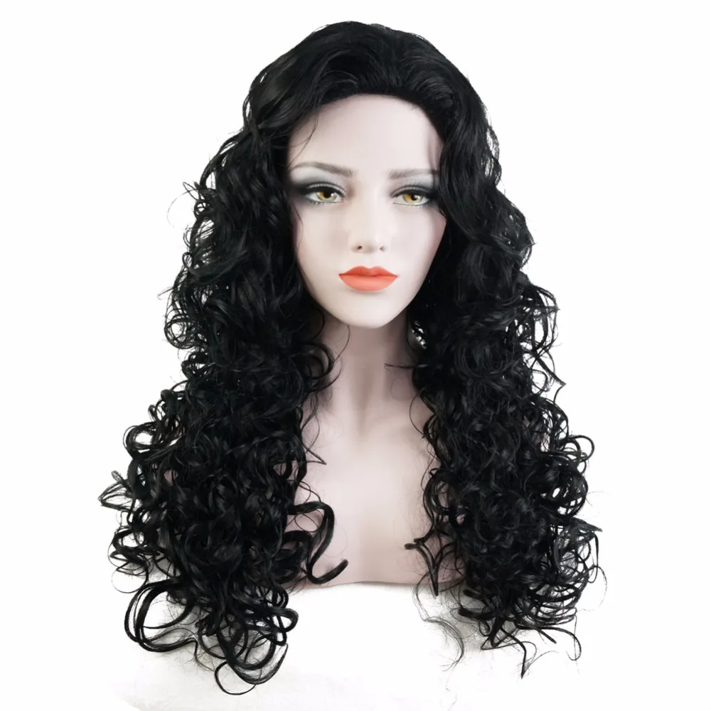 Black long curly hair DSC05708_